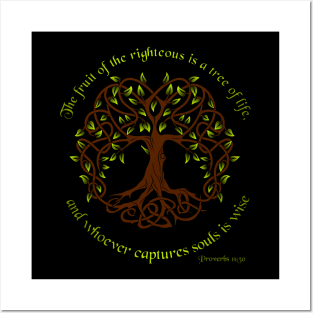 Tree of Life - Proverbs 11:30 Posters and Art